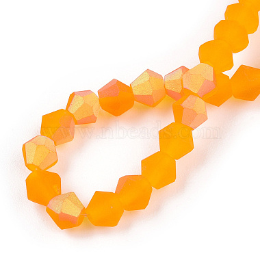 Imitate Austrian Crystal Bicone Frosted Glass Beads Strands(EGLA-A039-T3mm-MB23)-2