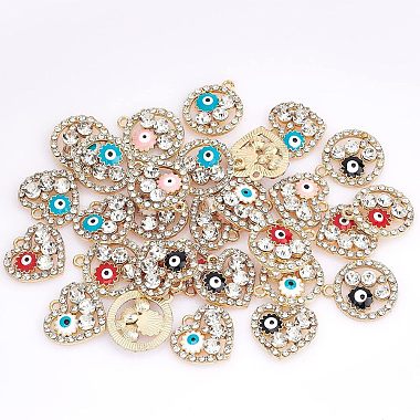 Nbeads 40Pcs 10 Style Rack Alloy Enamel Pendants(ENAM-NB0001-65)-6