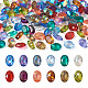 120Pcs 12 Colors Transparent Pointed Back Resin Rhinestone Cabochons(KY-CW0001-01)-2