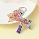 Resin Letter & Acrylic Butterfly Charms Keychain(KEYC-YW00001-06)-1