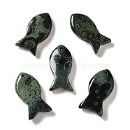 Natural Kambaba Jasper Pendants, Fish Charms, 39x20x7~7.5mm, Hole: 2.3mm(G-G932-B27)