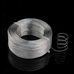 Round Aluminum Wire, Flexible Craft Wire, for Beading Jewelry Doll Craft Making, Silver, 20 Gauge, 0.8mm, 300m/500g(984.2 Feet/500g)(AW-S001-0.8mm-01)