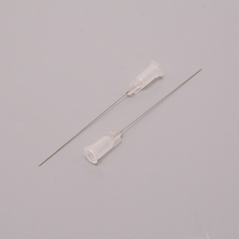 Plastic Fluid Precision Blunt Needle Dispense Tips, with 304 Stainless Steel Pin, White, 6.75x0.77cm, Inner Diameter: 0.42cm, Pin: 0.4mm