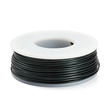 Round Aluminum Wire, Black, 18 Gauge, 1mm, about 23m/roll