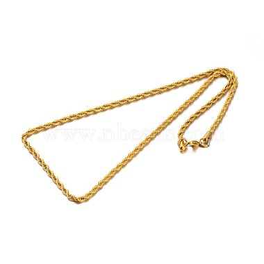 304 Stainless Steel Rope Chain Necklaces(NJEW-P047-40)-2