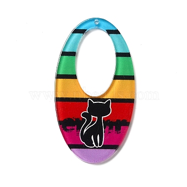 Opaque Acrylic Big Pendants(OACR-Z007-03)-1