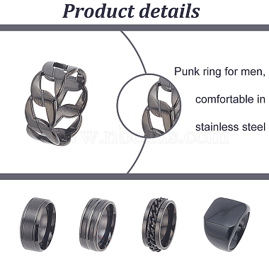 Anattasoul 10Stk. 10 Stile rechteckige Siegelringe aus Messing(RJEW-AN0001-16)-6