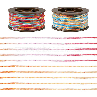 2 Rolls 2 Colors Segment Dyed Round Polyester Twisted Cords(OCOR-TA0003-65B)-3