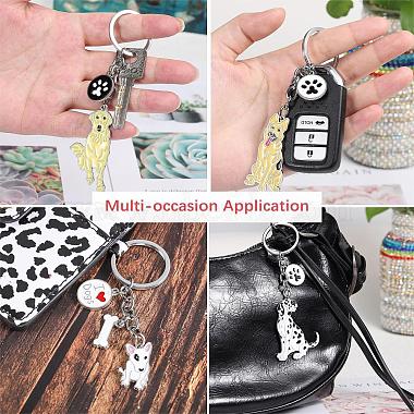 WEWAYSMILE Dog Keychain Car Keychain Pet Pendant Key-Ring Lovely Dog Key-ring Portable Metal Keychain Gift for Pet Lover Birthday Puppy Theme Party Supplies (Labrador)(JX806A)-7