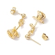 Flower Brass Dangle Earrings(EJEW-TA00495)-4