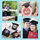 10 Sheets 5 Colors Graduation Theme Round Dot Paper Stickers(DIY-CP0007-86)-6