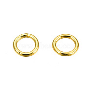 304 Stainless Steel Round Rings, Soldered Jump Rings, Closed Jump Rings, Golden, 4x0.7mm, Inner Diameter: 2.5mm(STAS-S066-16G-4mm)