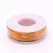 Matte Round Aluminum Wire, with Spool, Orange, 15 Gauge, 1.5mm, 10m/roll(AW-G001-M-1.5mm-17)