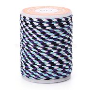 4-Ply Polycotton Cord Metallic Cord, Handmade Macrame Cotton Rope, for String Wall Hangings Plant Hanger, DIY Craft String Knitting, Prussian Blue, 1.5mm, about 4.3 yards(4m)/roll(OCOR-Z003-D45)