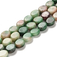 Natural Dolomite Beads Strands, Dyed, Flat Oval, Lime Green, 9.5~10x7.5~8x4.5mm, Hole: 1.2mm, about 42~44pcs/strand, 15.35~15.94 inch(39~40.5cm)(G-F765-K01-01)
