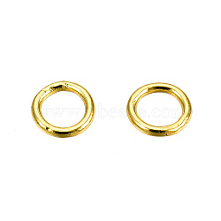 304 Stainless Steel Round Rings, Soldered Jump Rings, Closed Jump Rings, Golden, 4x0.7mm, Inner Diameter: 2.5mm(STAS-S066-16G-4mm)