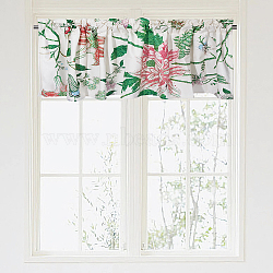 Polyester Curtain Purdah, for Home Wall Drapes Window Decoration, Rectangle, Flower, 460x1320mm(AJEW-WH0506-009)