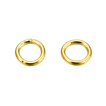304 Stainless Steel Round Rings, Soldered Jump Rings, Closed Jump Rings, Golden, 4x0.7mm, Inner Diameter: 2.5mm