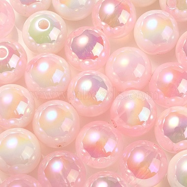UVメッキレインボー虹色アクリルビーズ(OACR-F004-04H)-1
