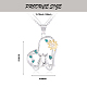 Heart Pendant Necklaces with Daisy Couple Cats Sitting Side-by-Side Necklace Jewelry Gifts for Women Men Cat Lovers(JN1111A)-3