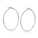 201 Stainless Steel Hoop Earrings(X-MAK-R018-50mm-S)-1
