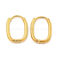 202 Stainless Steel Huggie Hoop Earrings, with 304 Stainless Steel Pins for Women, Golden, Oval, 17x2mm(EJEW-H003-07G-02)