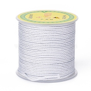 Polyester Braided Cord for Jewelry Making, Light Grey, 2mm, about 27.34 yards(25m)/roll(OCOR-F011-C11)