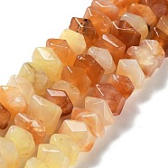 Natural Botswana Agate Beads Strands, Nuggets, Faceted, 6~8x10.5~14x8~9.5mm, Hole: 1.2mm, about 57~61pcs/strand, 15.16''~15.39''(38.5~39.1cm)(G-D091-A23)