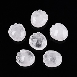 Natural Quartz Crystal Footprint Figurines, for Home Office Desktop Decoration, 25~25.5x22.5~23x12~13.5mm(DJEW-N003-02J)