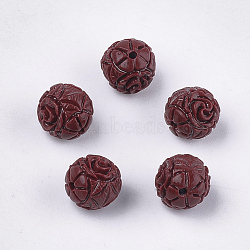 Synthetic Coral Beads, Dyed, Floral, Brown, 12x12.5mm, Hole: 1.2mm(CORA-S027-14D)