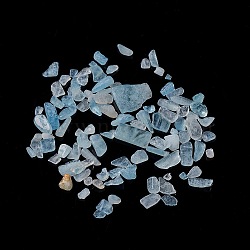 Natural Aquamarine Chip Beads, No Hole/Undrilled, 2~12x2~10x1~3mm(X-G-M364-01)