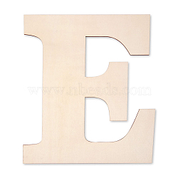 Letter Unfinished Wood Blank Cutouts, for DIY Crafts, Wedding, Home Decoration and Paint, Letter.E, 30x24x0.3cm(DIY-ZX040-01E)