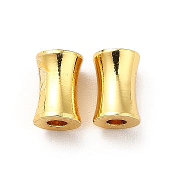 Rack Plating Brass Beads, Long-Lasting Plated, Column, Golden, 4x6mm, Hole: 1.6mm
