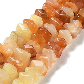 Natural Botswana Agate Beads Strands, Nuggets, Faceted, 6~8x10.5~14x8~9.5mm, Hole: 1.2mm, about 57~61pcs/strand, 15.16''~15.39''(38.5~39.1cm)