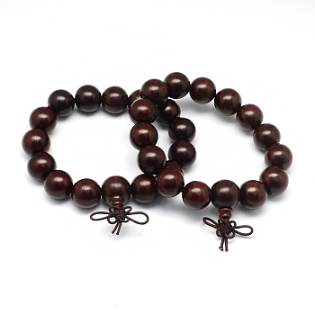 Santos Rose Wood Stretch Bracelets, Coconut Brown, 55~60mm