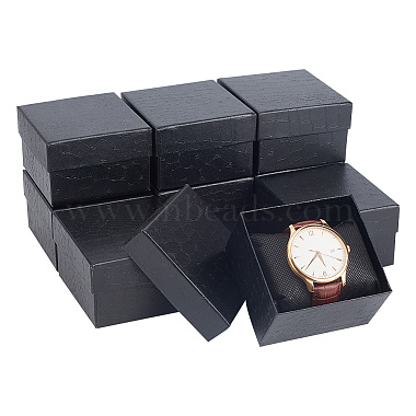 Black Rectangle Paper Watch Box