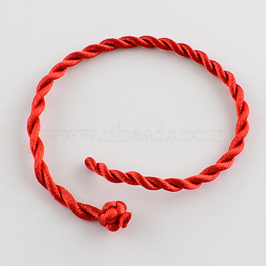 Red Nylon Bracelet Making