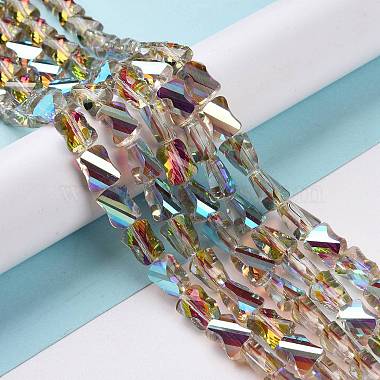 Faceted Electroplated Transparent Glass Beads Strands(GLAA-G092-A03)-3