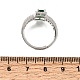 Brass Micro Pave Clear Cubic Zirconia Cuff Open Rings(CU-CBA5C10-14P)-5