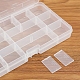 1Pc 15 Grids Transparent Rectangle Plastic Beads Storage Containers(CON-DJ0001-44)-2