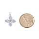 2 pièces 2 couleurs pendentifs en perles de coquille d'eau douce naturelle teintes(PALLOY-JF01910)-3