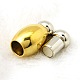 Smooth 304 Stainless Steel Magnetic Clasps with Glue-in Ends(X-STAS-D008-3)-3