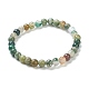 Natural Indian Agate Beaded Stretch Bracelets(BJEW-A117-B-46)-2
