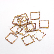 Cellulose Acetate(Resin) Pendants, Rhombus, Dark Goldenrod, 30.5x30.5x2.5mm, Hole: 1.5mm, side length 22mm(KY-S116-D-A315)
