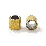 Ion Plating(IP) 304 Stainless Steel Beads, Column, Real 18K Gold Plated, 2x2mm, Hole: 1.6mm(STAS-H0179-01A-G)