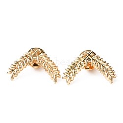 Alloy Wheat Shape Brooch Pin, Fashion Badge for Clothes Shawl, Golden, 18x29x1.5mm, Pin: 1mm(JEWB-WH0028-10G)