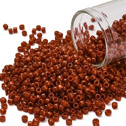 TOHO 8/0 Round Beads, Japanese Seed Beads, (46L) Opaque Terra Cotta, 8/0, 3mm, Hole: 1mm, about 222pcs/10g(X-SEED-TR08-0046L)