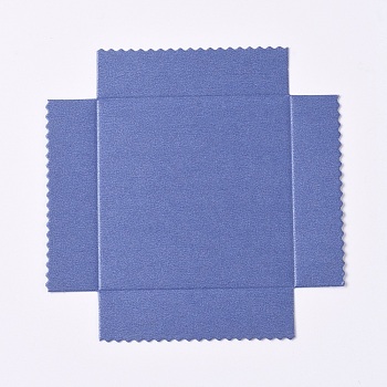 Paper Bottom Holder, for Square Shape Transparent Clear PVC Gift Boxes, Steel Blue, 11.9x11.9x0.02cm