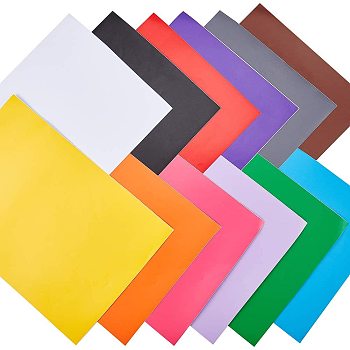 A4 Matte Self Adhesive Sticker Paper, Printable Lable Paper, DIY Craft Paper, Mixed Color, 29.4x21x0.01cm, 12color, 1sheet/color, 12sheets/set