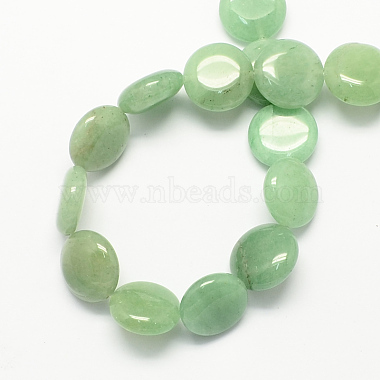 Perles de pierre gemme ronde et plate aventurine verte naturelle de pierre brins(G-S110-12mm-08)-2